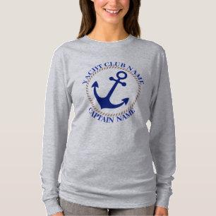 T-shirt Marine bleue Ancre nautique club nautique