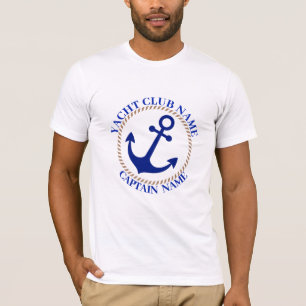 T-shirt Marine bleue Ancre nautique club nautique