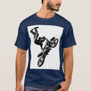 T-shirt Marine Blue Biker Pop Art Motivational Trendationa