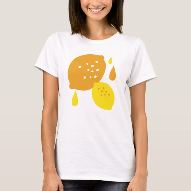 T-shirt Marine Blue Lemon Art - Refresh Citrus Design (Devant)