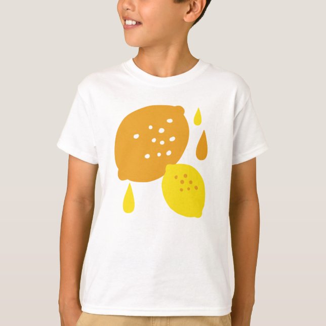 T-shirt Marine Blue Lemon Art - Refresh Citrus Design (Devant)