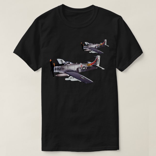 T-shirt Marine Douglas A6 Skyraider Pair (Design devant)