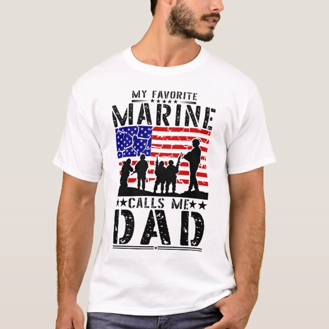 T-shirt Marine Papa (Devant)