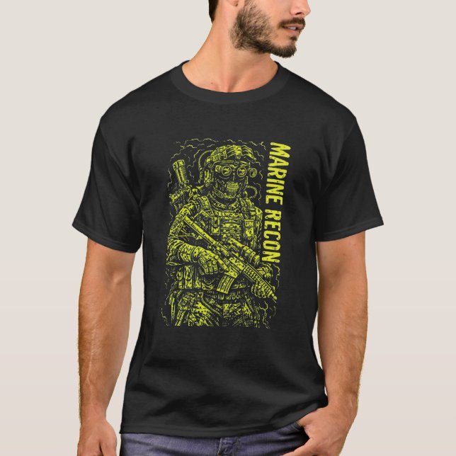 T-shirt Marine Recon Night Operations Illustration (Devant)