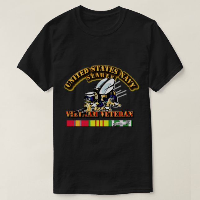 T-shirt Marine - Seabee - Vietnam Vétérinaire (Design devant)