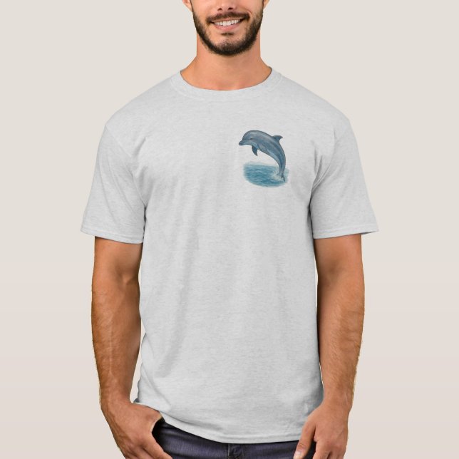 T-shirt Marine themed - Dolphin (Devant)