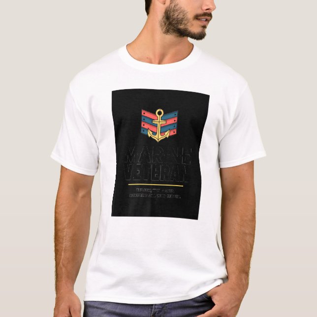 T-shirt Marine Veteran (Devant)