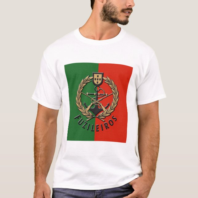 T-shirt Marines portugaises "Fuzileiros " de marine (Devant)