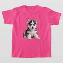 T-shirt marionnette Husky pour enfant