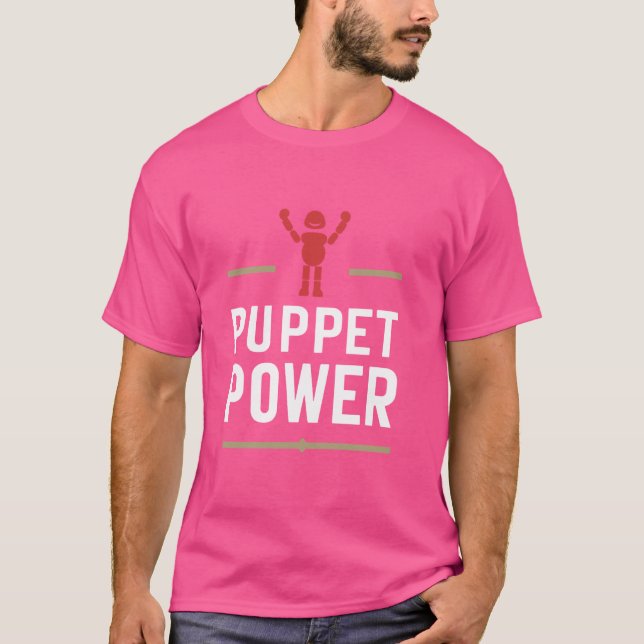 T-shirt Marionnette Masque Ombre Jouer Ventriloquiste Inte (Devant)