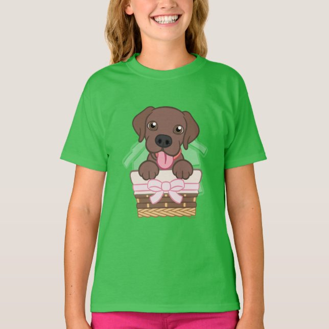 T-shirt marionnettes au chocolat du Labrador (Devant)