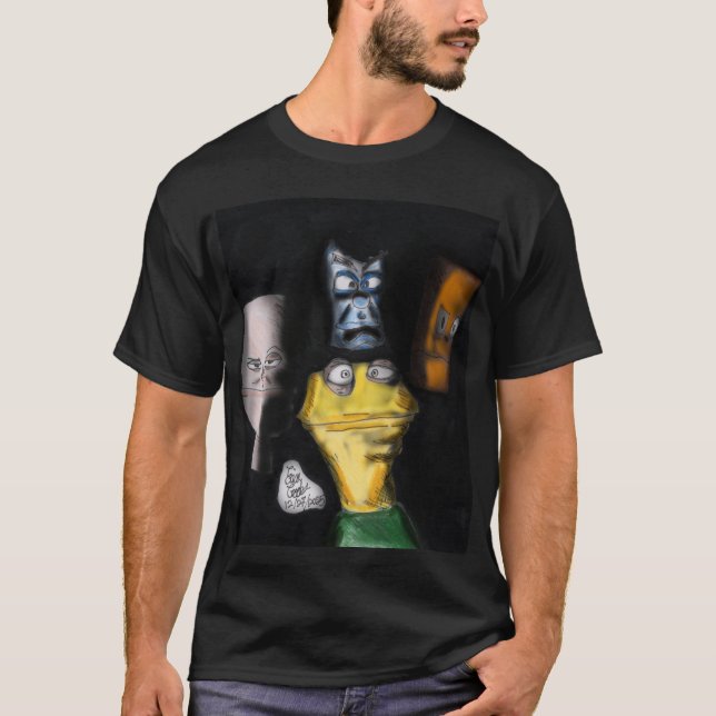 T-shirt Marionnettes dans le noir (art de marionnette d'Er (Devant)