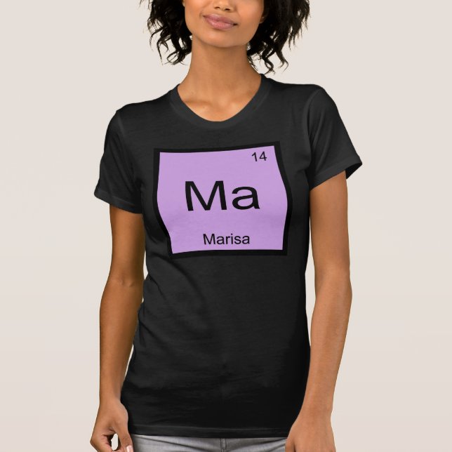 T-shirt Marisa Nom Chimie Élément Tableau Périodique (Devant)