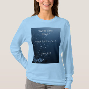 T-shirt Mark 11:22 Manche Long