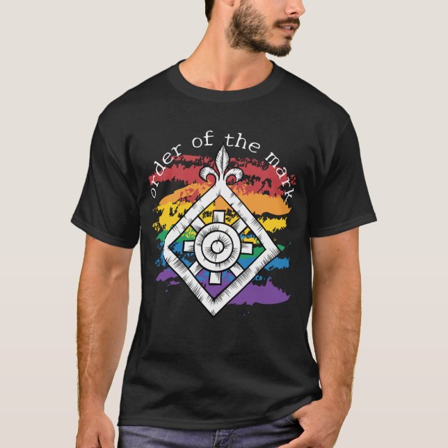 T-shirt Mark Woodcut Pride (Devant)