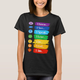 T-shirt Marka Yoga Je vois maintenant Je parle J'aime Je f