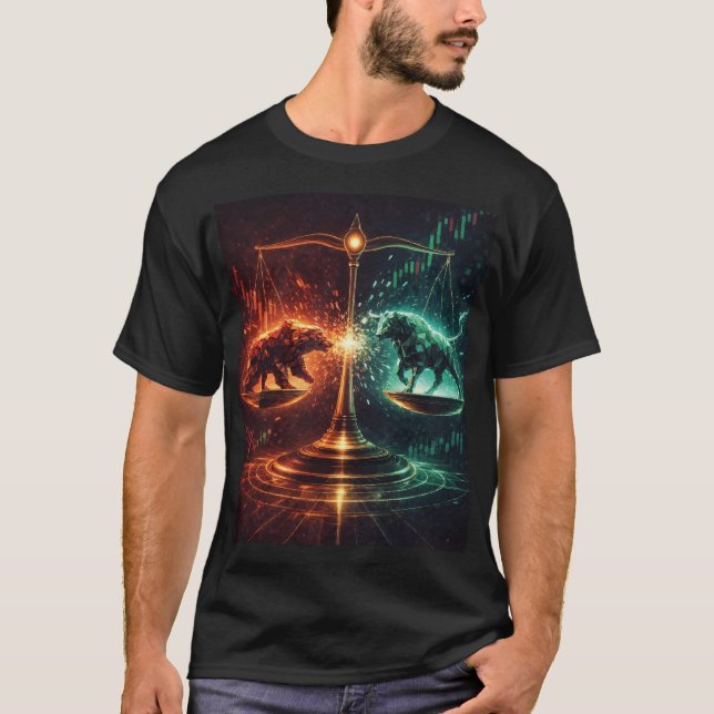 T-shirt Market Equilibrium, Day Trading, Abstract Geometry (Devant)
