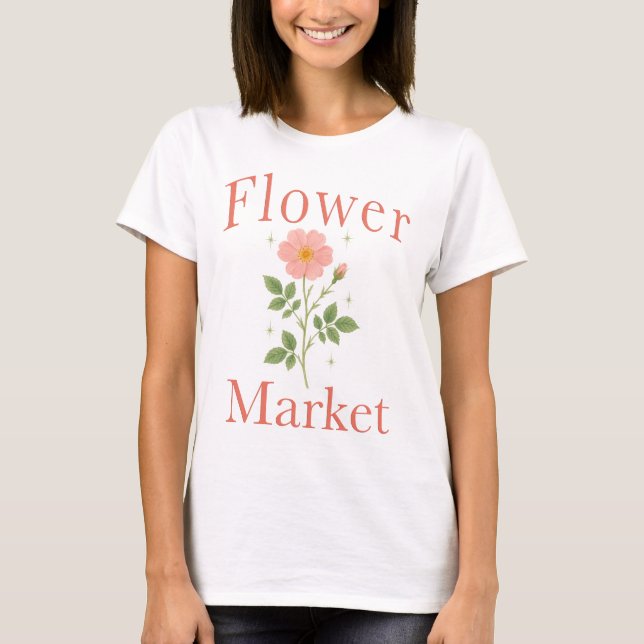 T-shirt Market Flower | Gardening girl png | Garden Girl A (Devant)