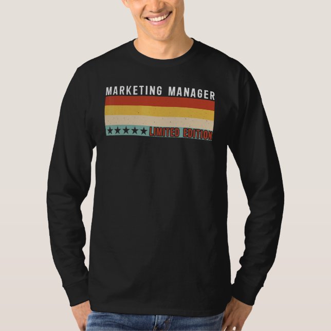 T-shirt Marketing Manager Job Title Profession Worker Appr (Devant)