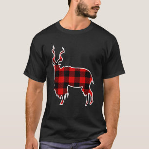 T-shirt Markhor Red Buffalo Plaid Goat Kid Matching Pj Fam