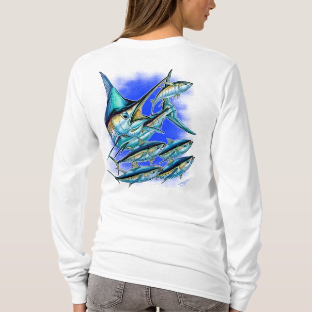 T-shirt Marlin bleu et thon (Dos)