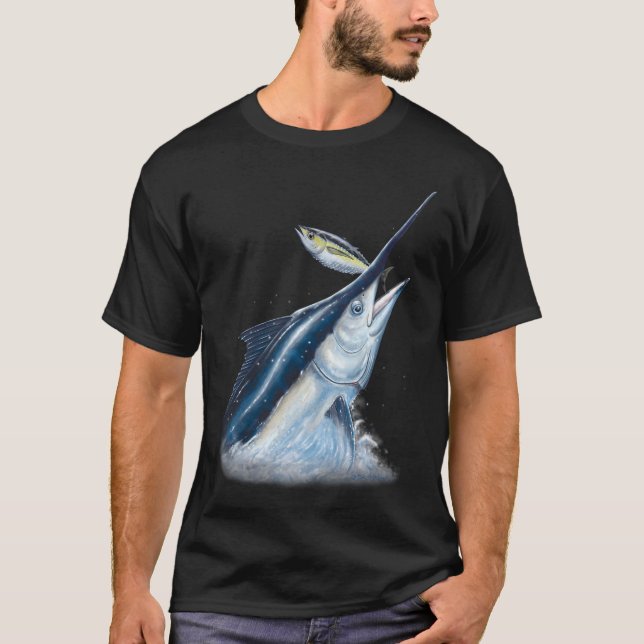 T-shirt Marlin noir & Thon (Devant)