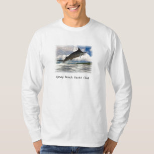 T-shirt marlin peint, club de yacht de plage de jet