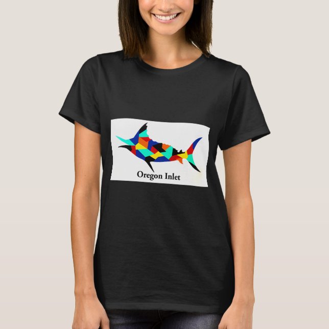 T-shirt Marlin Salé (Oregon Inlet) (Devant)