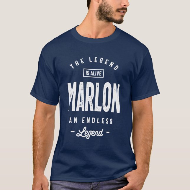 T-shirt Marlon Nom personnalisé Anniversaire Cadeau (Devant)