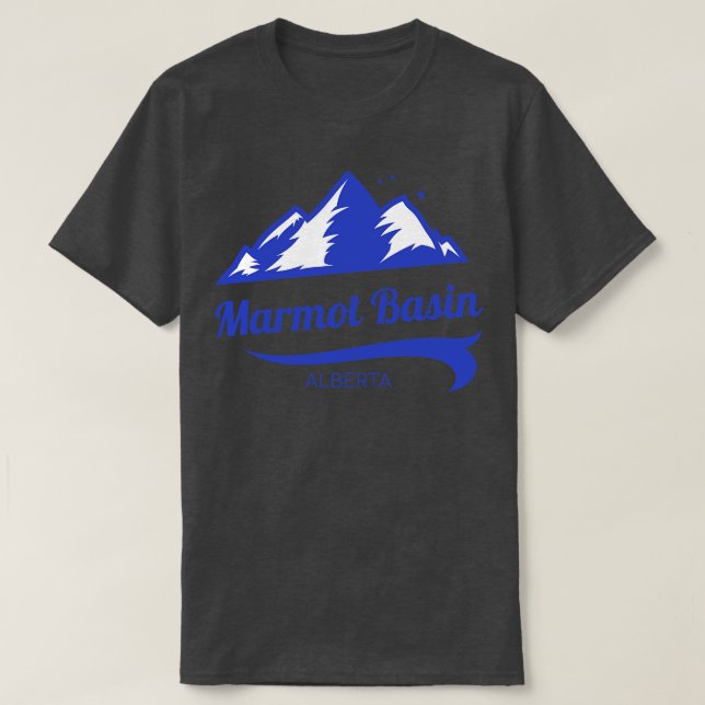 T-shirt Marmot Basin ski Alberta Canada (Design devant)