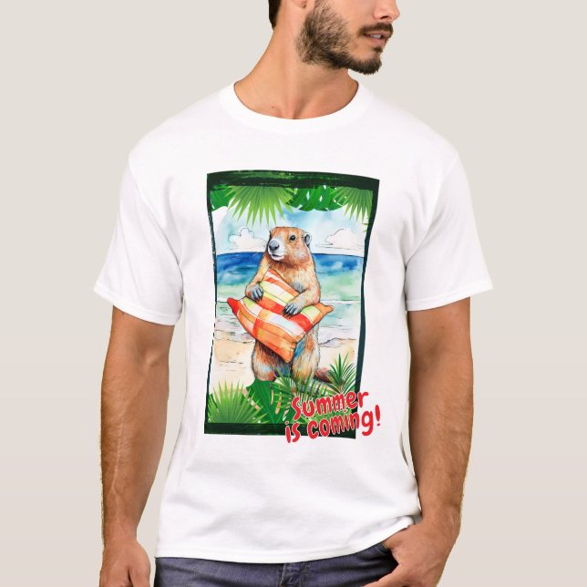 T-shirt Marmot "L'été arrive !" (Devant)