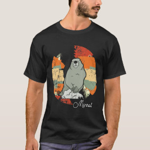 T-shirt Marmotte, Coucher De Soleil Animal Marmotte