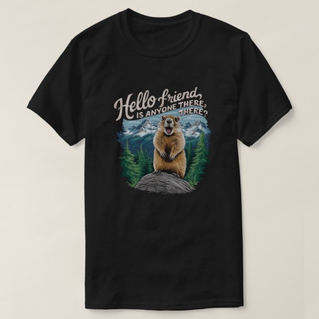 T-shirt marmotte dans les Alpes (Design devant)