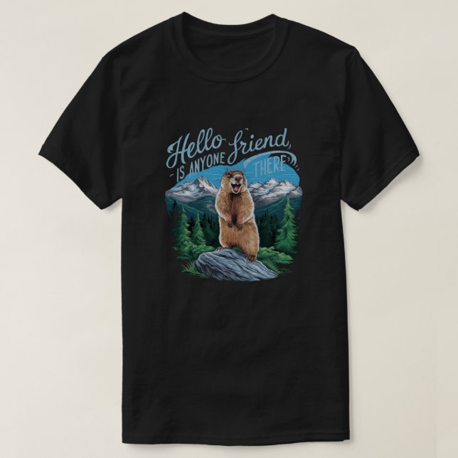 T-shirt marmotte dans les Alpes (Design devant)