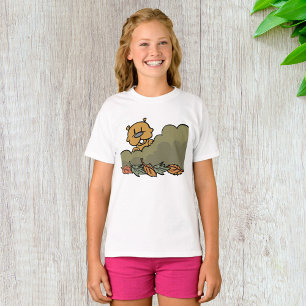 T-shirt Marmotte De Terre À Travers Les Arbustes D'Automne