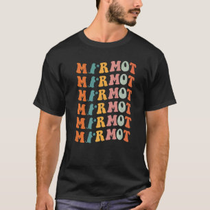 T-shirt Marmotte Vintage Marmotte Animaux de fond