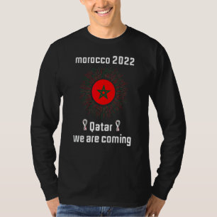 T-shirt Maroc 2022 Citer Qatar Nous Venons Cool Morocc