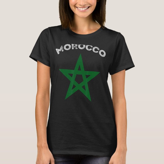 T-shirt Maroc Drapeau femmes garçons filles Maroc Moroc (Devant)