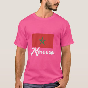 T-shirt Maroc Drapeau Fiers Racines Marocaines Afrique du