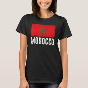 T-shirt Maroc Drapeau Football Vintage Ventilateur de foot