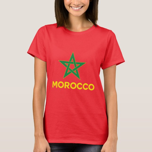 T-shirt Maroc - Drapeau Marocain (Devant)