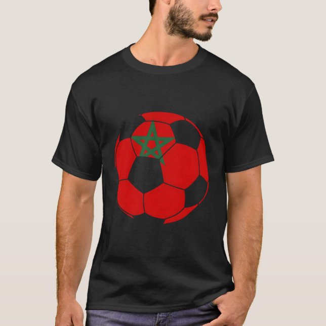 T-shirt Maroc Drapeau Marocain Soccer Supporter Pour (Devant)