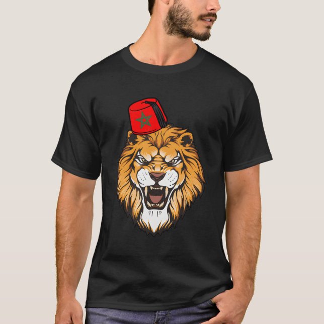 T-shirt Maroc Drapeau Marocain Soccer Supporter Pour (Devant)