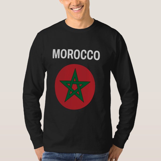 T-shirt Maroc Drapeau moderne (Devant)