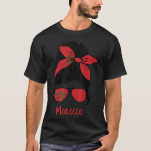 T-shirt Maroc Fille Marocaine fille Maroc drapeau femme