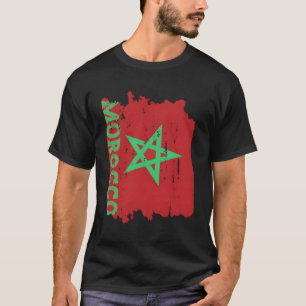 T-shirt Maroc Marocain Drapeau Maroc Fierté