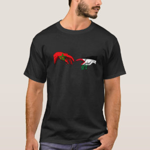 T-shirt Maroc Palestine Drapeau Mains palestiniennes maroc