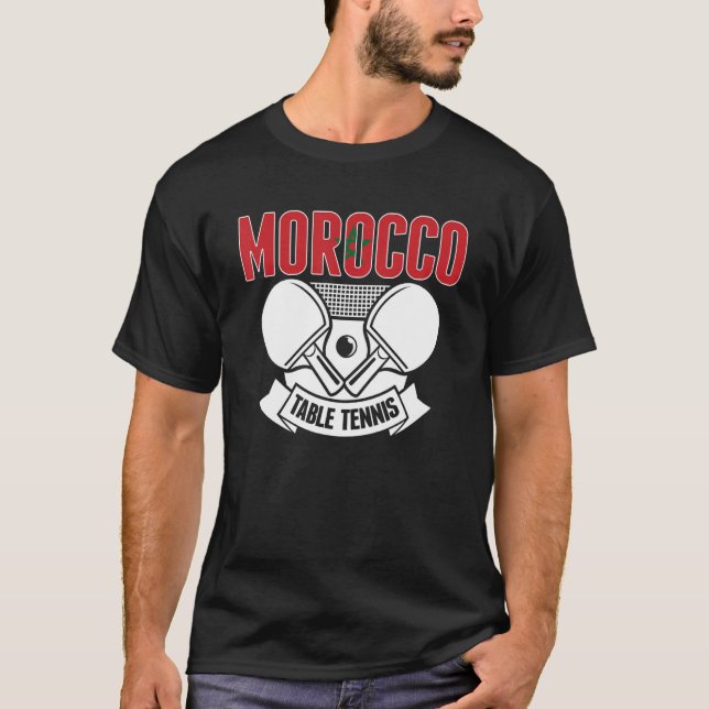 T-shirt Maroc Ping Pong Marocain Table Tennis Team Supp (Devant)