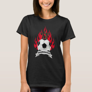 T-shirt Marocain Drapeau Football Football Joueur de balle