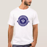 T-shirt Marquage à chaud d'enterrement de vie de jeune<br><div class="desc">L'enterrement de vie de jeune garçon d'insigne de bière de bleu marine stigmatisant avec le nom de mariés et le mois de partie et l'année datent.</div>